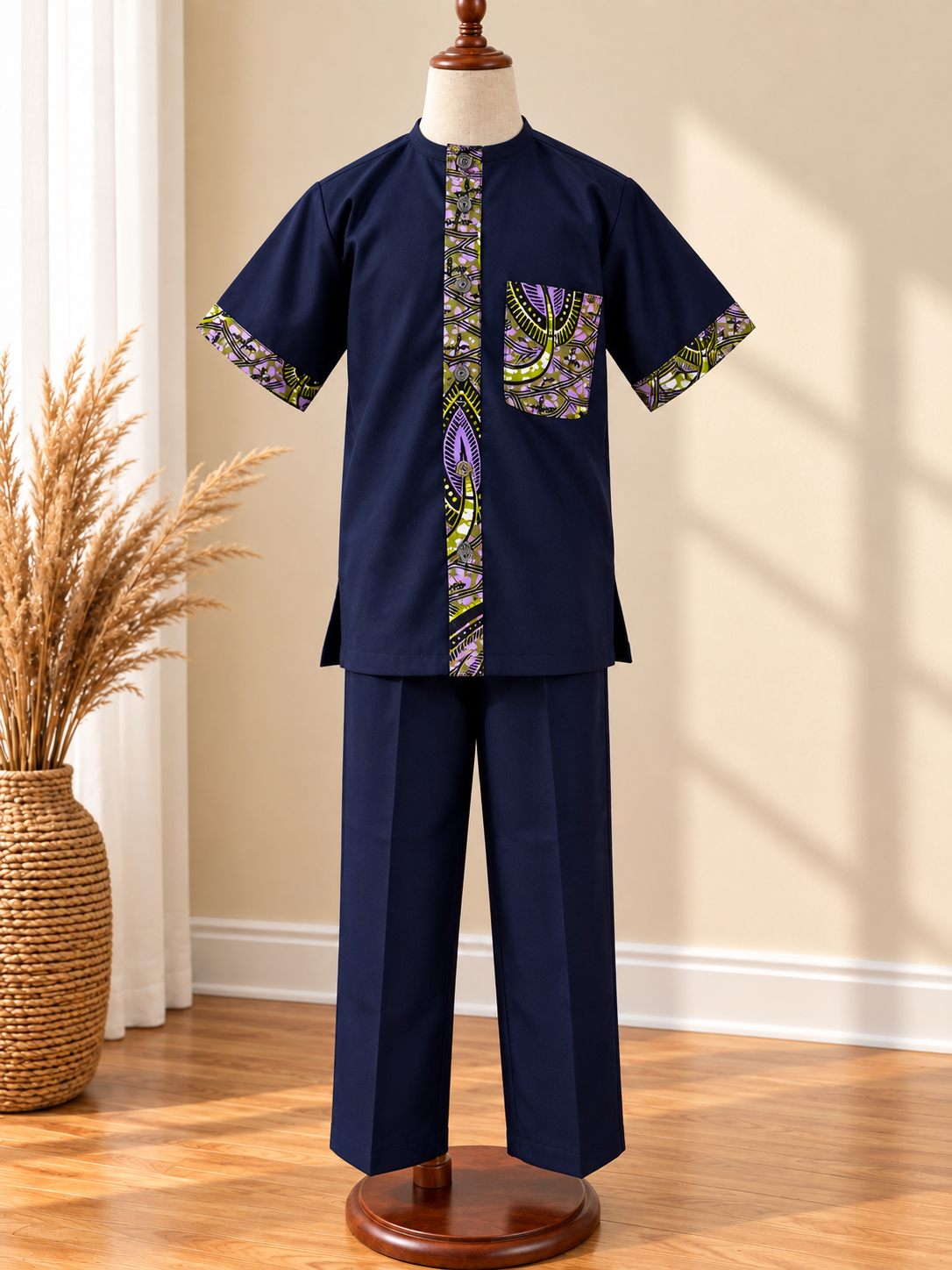 AXIS - Ensemble pantalon enfant, coloris bleu marine, vue de face