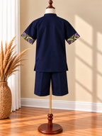 AXIS - Ensemble short enfant, coloris bleu marine, vue de dos