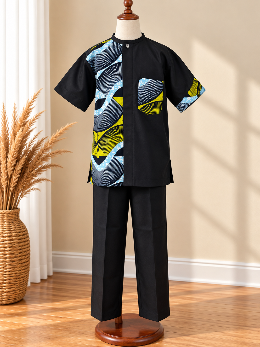 DUALITY - Ensemble pantalon enfant, coloris noir, vue de face